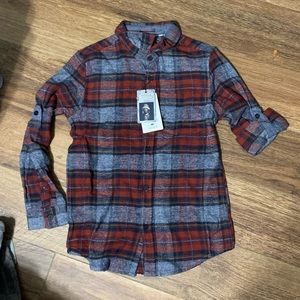 Denim and Flower kids plaid shirt
